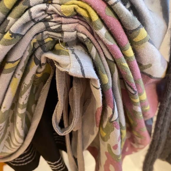 Artistic Long Sleeve Tunic Cotton Dress with Graphic Design Knit Sleeves/Collar - Picture 7 of 8